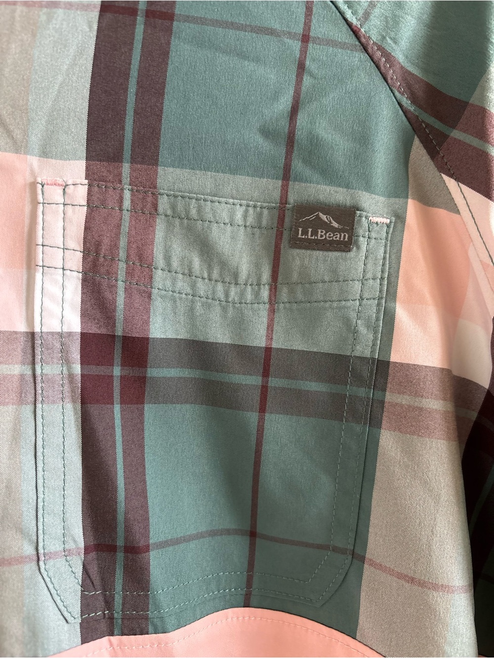 EUC LL Bean Windbreaker Women’s Pullover Plaid Lightweight Jacket ID #514065 M - Picture 4 of 15